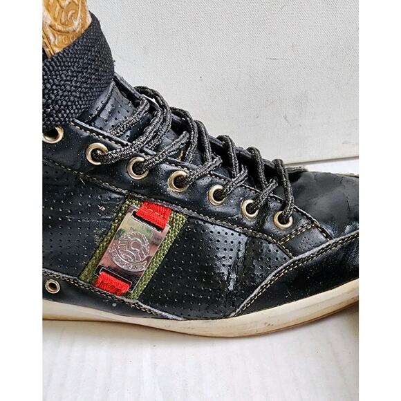 Coogi High Top Sneakers Mens 9.5 Black Leather Streetwear Strap Casual Shoes main image 8